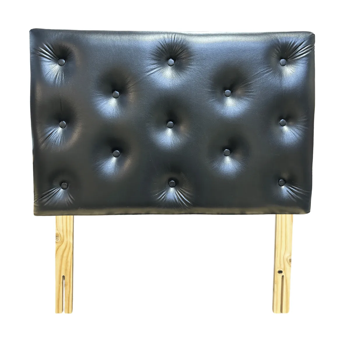 GENERICO - Respaldo 1 Plaza Negro Eco Cuero Muebles Rimar