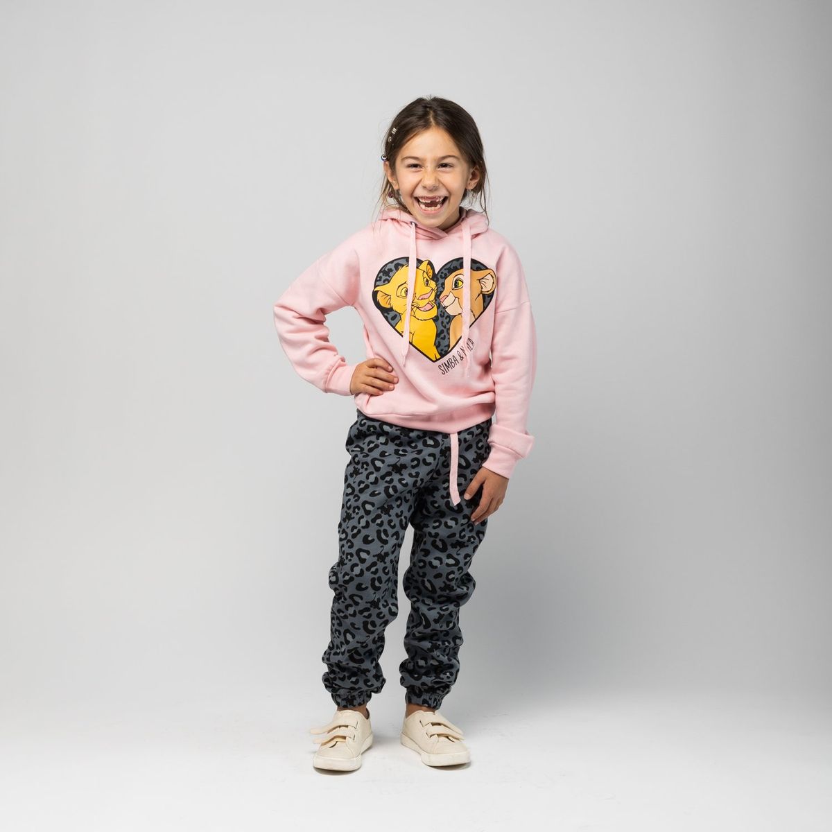 DISNEY - Conjunto Buzo Niña Rey Leon Big Heart Gris Disney