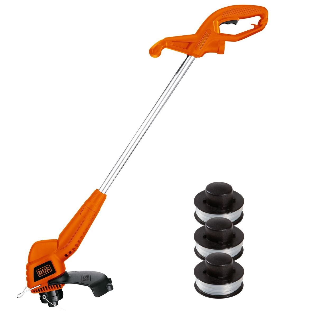 BLACK+DECKER - Orilladora 400W + 3 carretes BLACK+DECKER