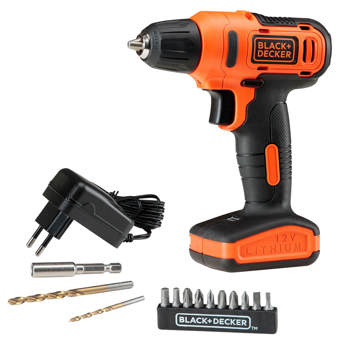 BLACK+DECKER - Taladro Inalámbrico 12V + 13 Accesorios BLACK+DECKER