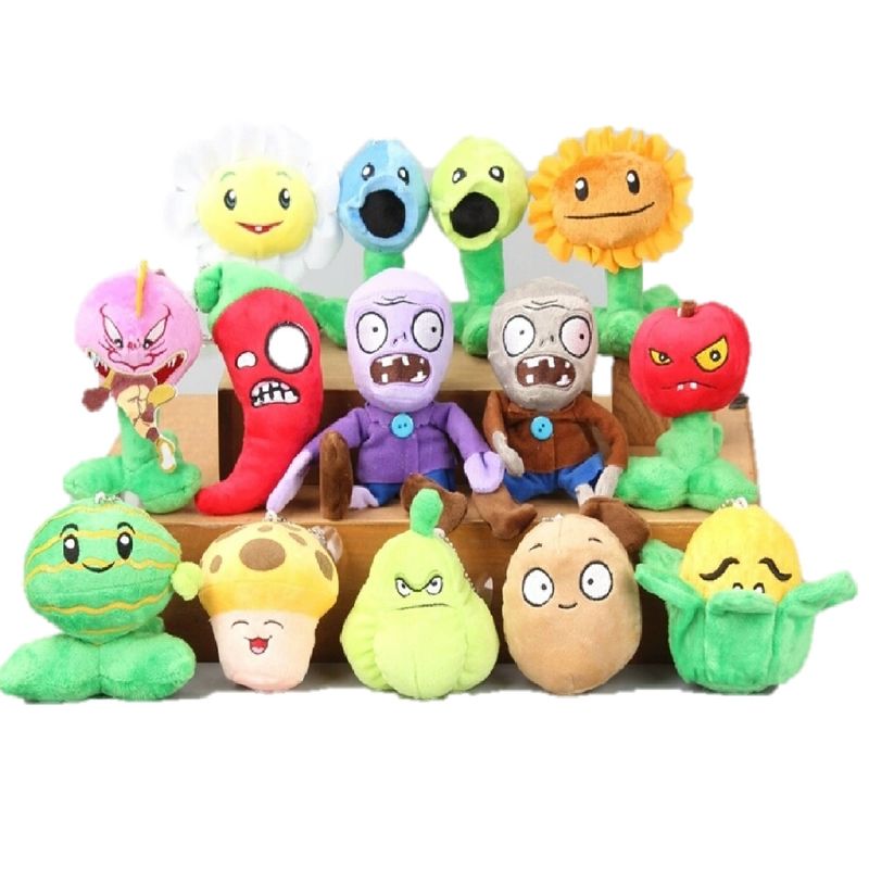GENERICO - Plantas vs Zombies Set 14 Peluches