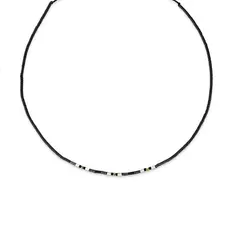 ZAZU - Choker Yanay con Mostacillas de Plata Bañadas en Oro