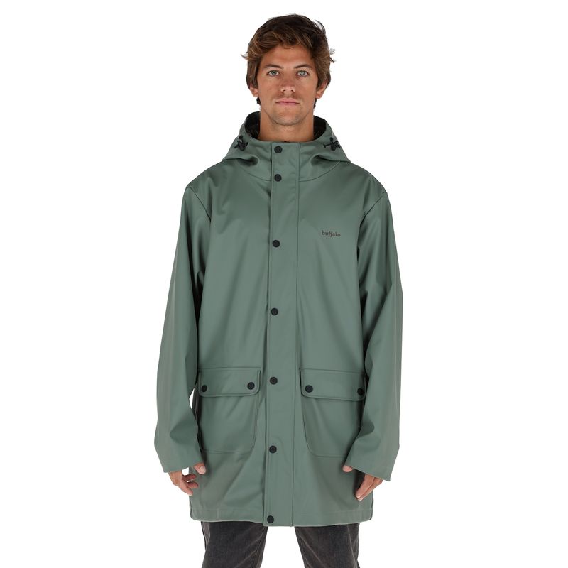 BUFFALO CHILE - Impermeable Raincoat Verde Hombre