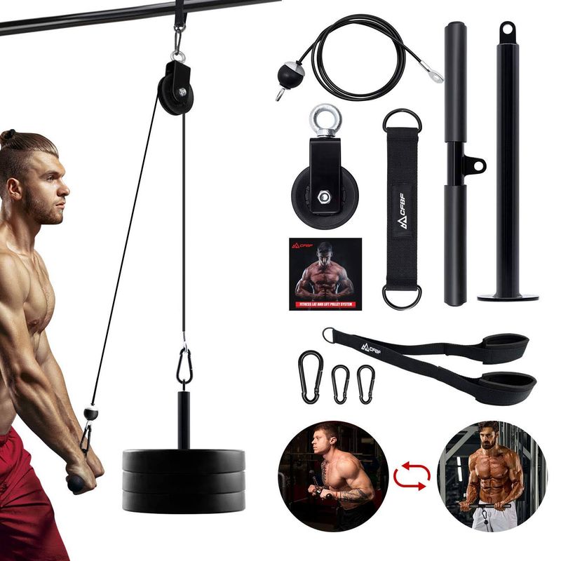 GENERICO - Set Polea Hogar Bicepstriceps barra cable rueda baston