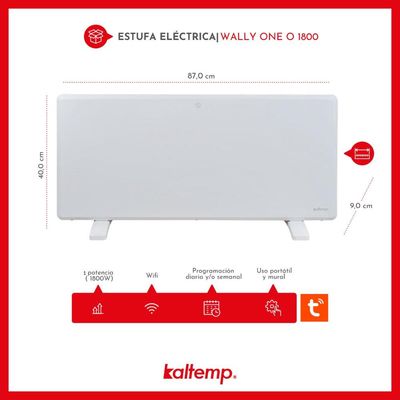 Imagen 2 del producto Estufa Calefactor Eléctrico Wally One O 1800 Wifi