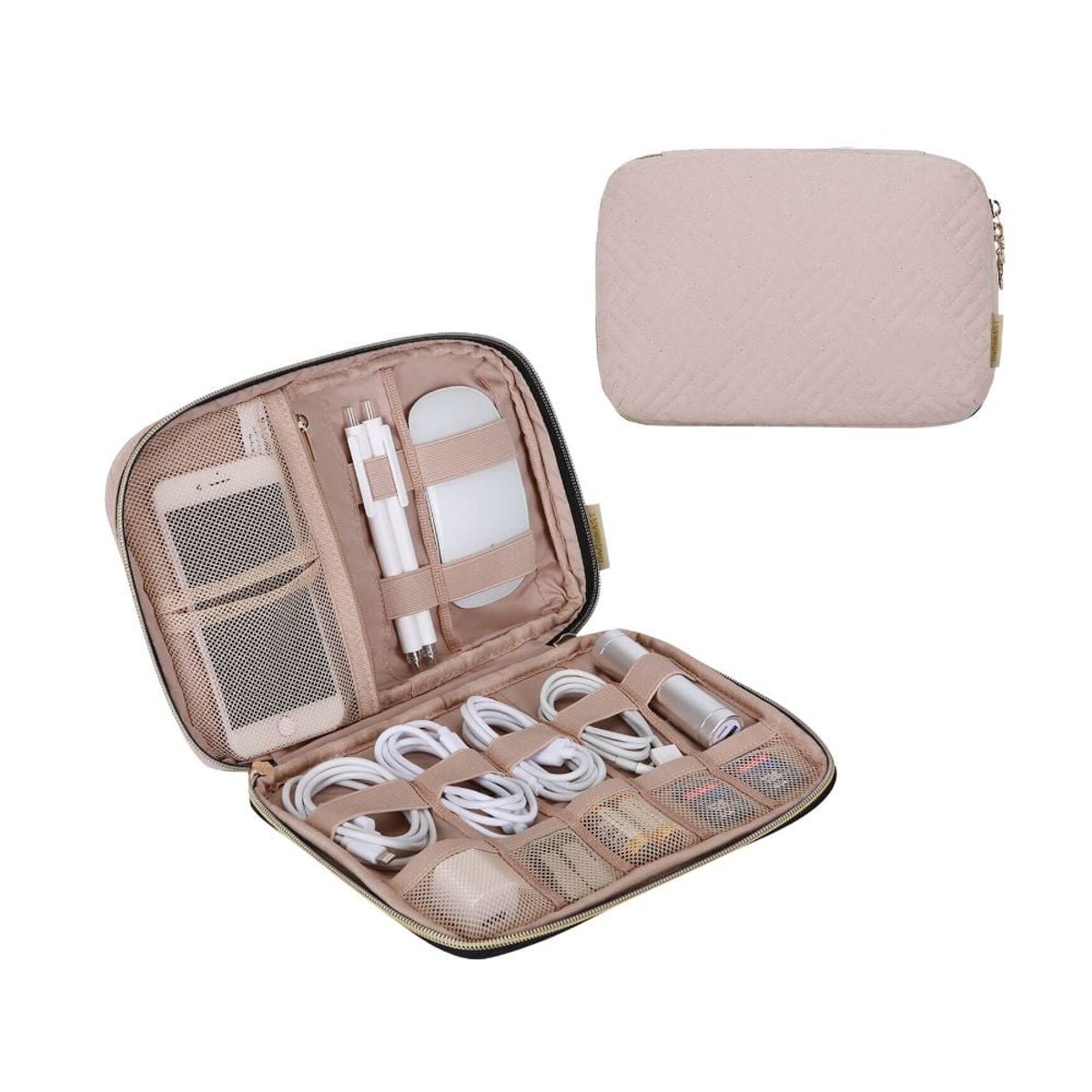 BAGSMART - Bagsmart Organizador Electrónico Athena para Viajes Compacto Rosado