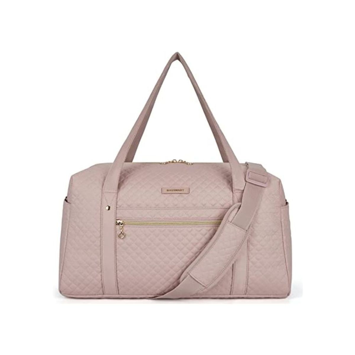 BAGSMART - Bagsmart Bolso Fin de Semana con Bolsa para Zapatos Rosado
