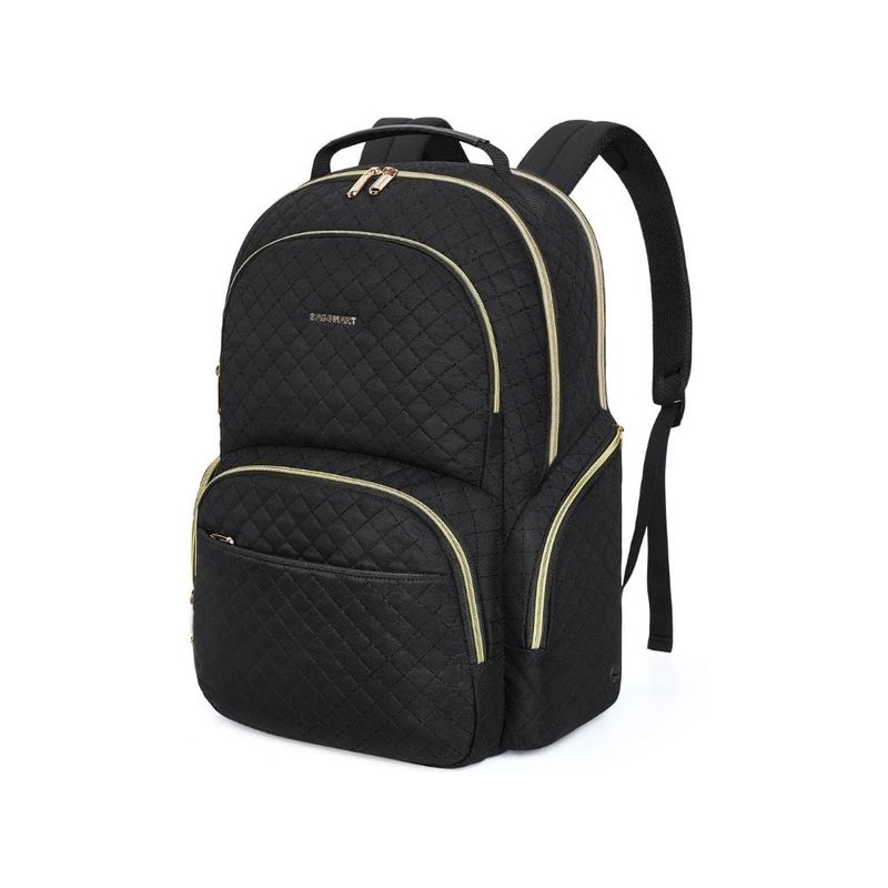 BAGSMART - Bagsmart Mochila de Viaje para Notebook 17,3″ Trabajo Acolchada Negra