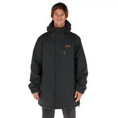 BUFFALO CHILE - Parka Impermeable Camaleon Negro - Mostaza Jaspeado Hombre