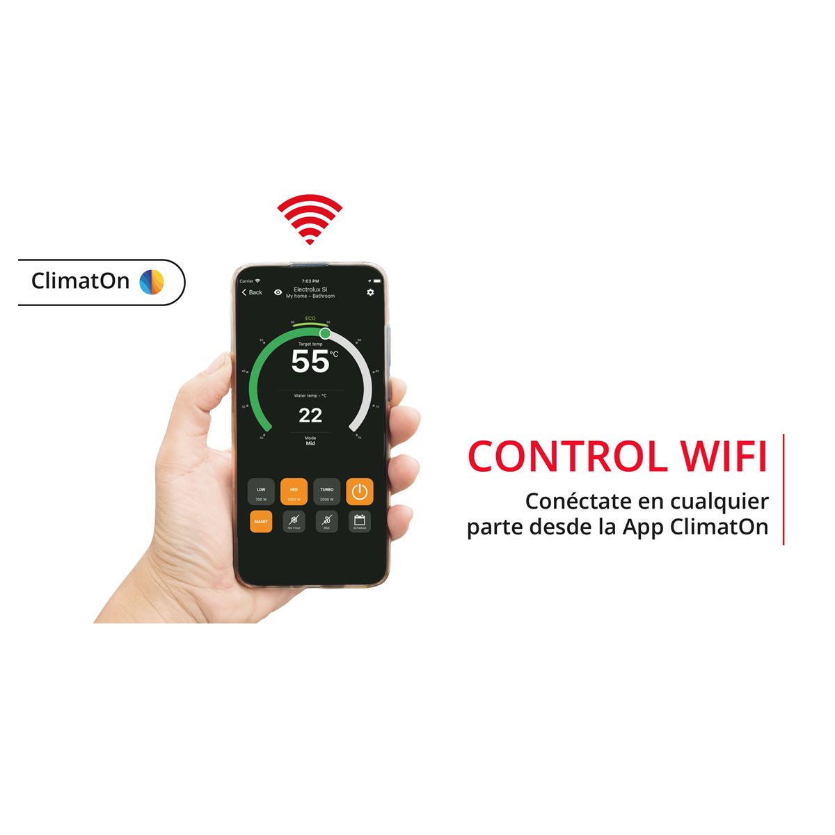 KALTEMP - Estufa Electrica Calefactor Kaltemp Wally Inverter 1000W Wifi…