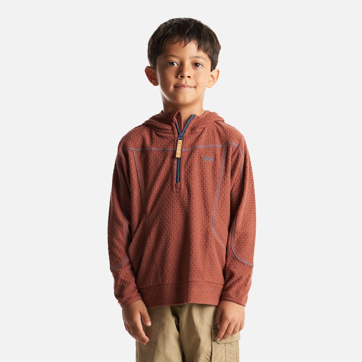 LIPPI - Poleron Niño Saltamontes Nano-F 14 Zip Hoody Terracota Lippi