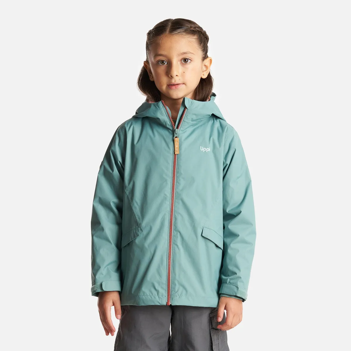 LIPPI - Chaqueta Niña Snowball Fusion-3 Hoody Jacket Jade Oscuro/Rosa Lippi
