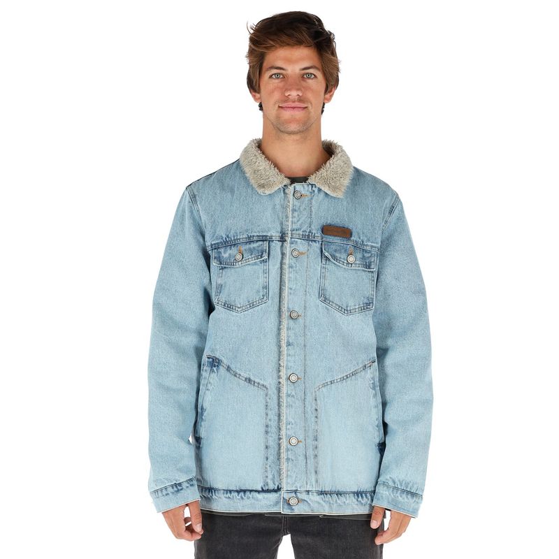 BUFFALO CHILE - Chaqueta Foresta Celeste - Lana Jaspeado Hombre.