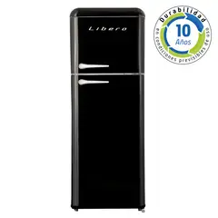 LIBERO - REFRIGERADOR RETRO FRIO DIRECTO 203 LTS LRT-210DFNR NEGRO