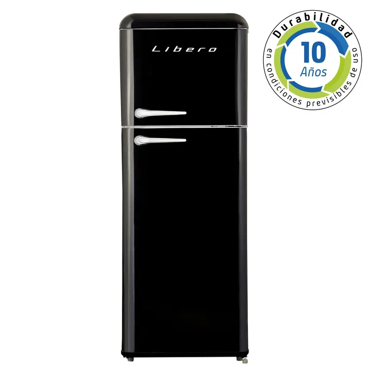 LIBERO REFRIGERADOR RETRO FRIO DIRECTO 203 LTS LRT-210DFNR NEGRO