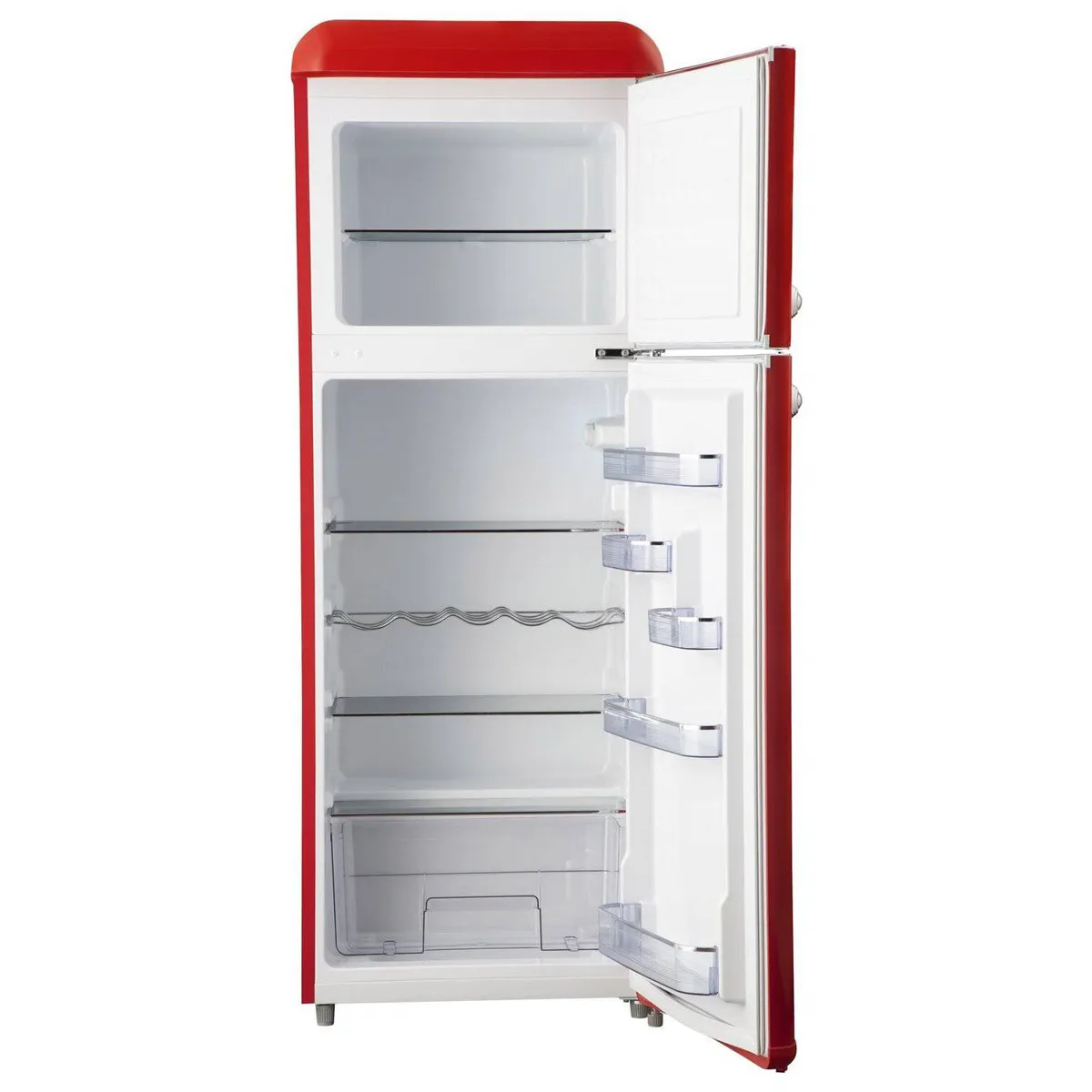LIBERO - REFRIGERADOR RETRO FRIO DIRECTO 203 LTS LRT-210DFRR ROJO