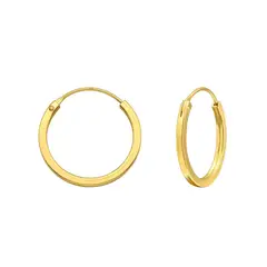 ZAZU - Argollas Cuadradas 18mm Bañadas en Oro-Joyas Zazü