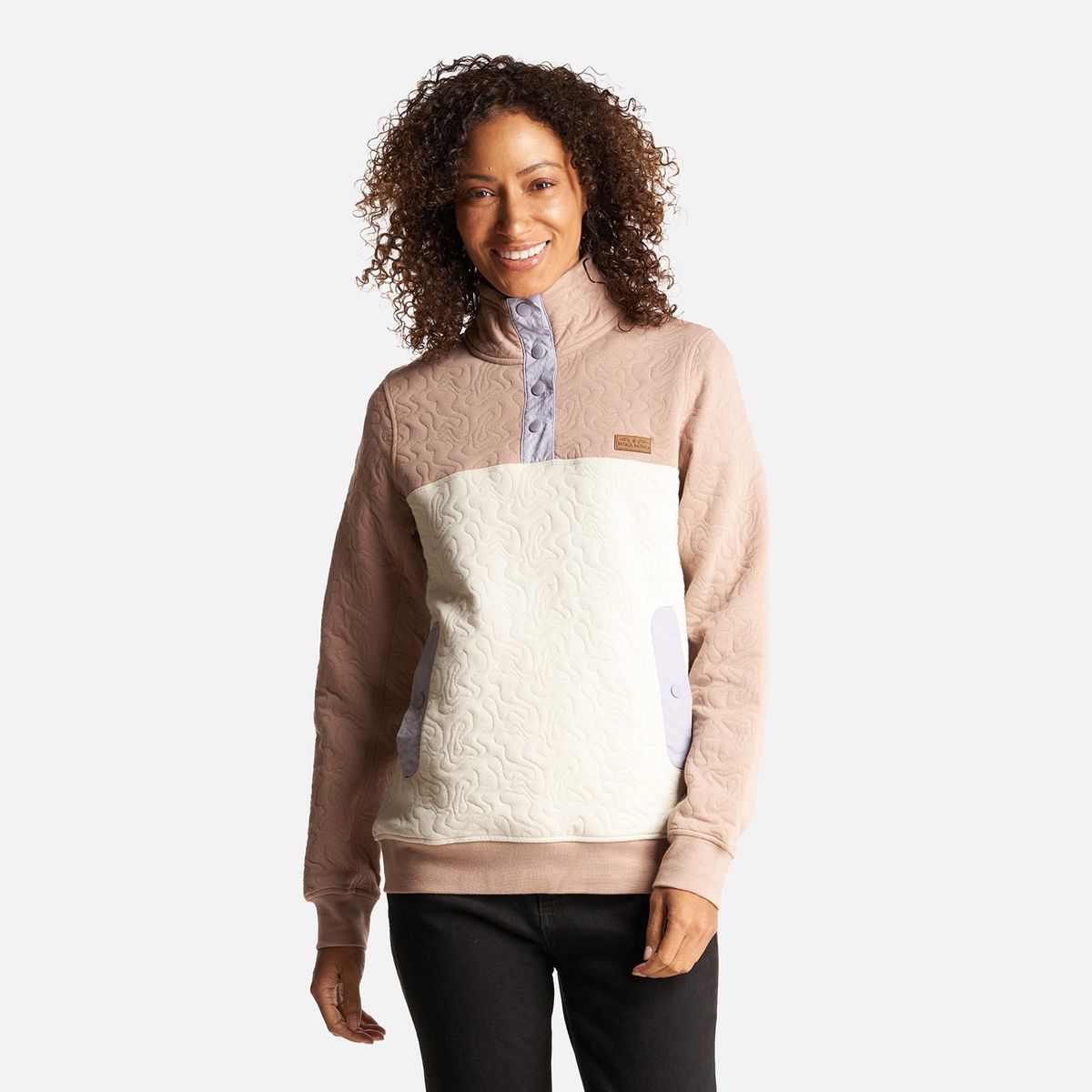 HAKA HONU - Poleron Mujer Tokerau Insulado Arena/Beige Haka Honu