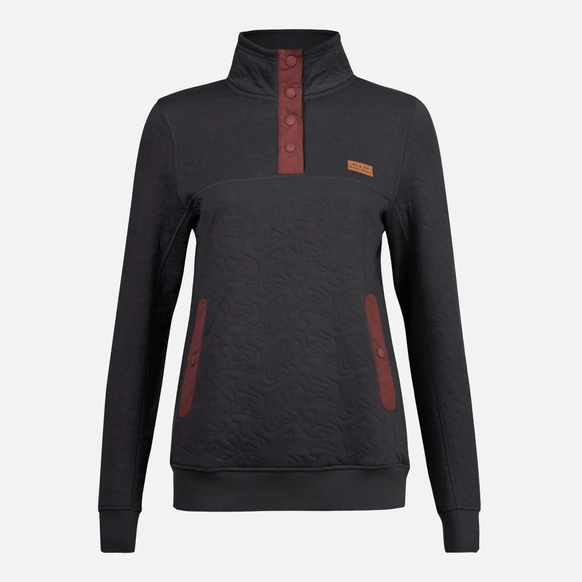 HAKA HONU - Poleron Mujer Tokerau Insulado Negro Haka Honu