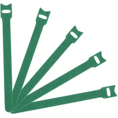 GENERICO - Amarra Cable Velcro Verde 20 Unidades Cinta Amarracable