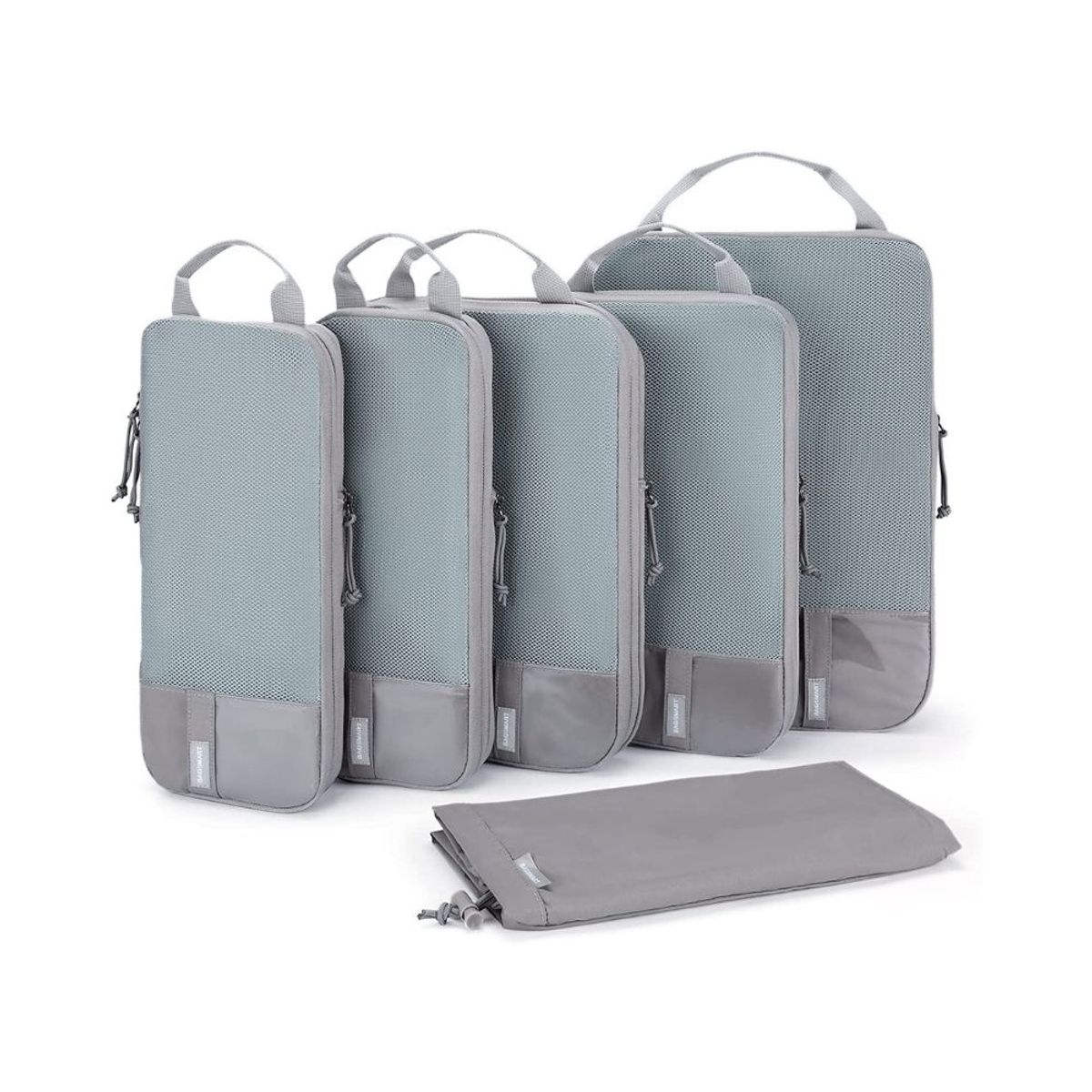 BAGSMART - Bagsmart Organizadores de Equipaje con Compresión 6 pzs Gris