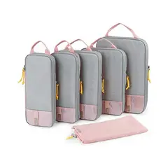 BAGSMART - - Juego de bolsas de compresión 6 unidades- Rosado