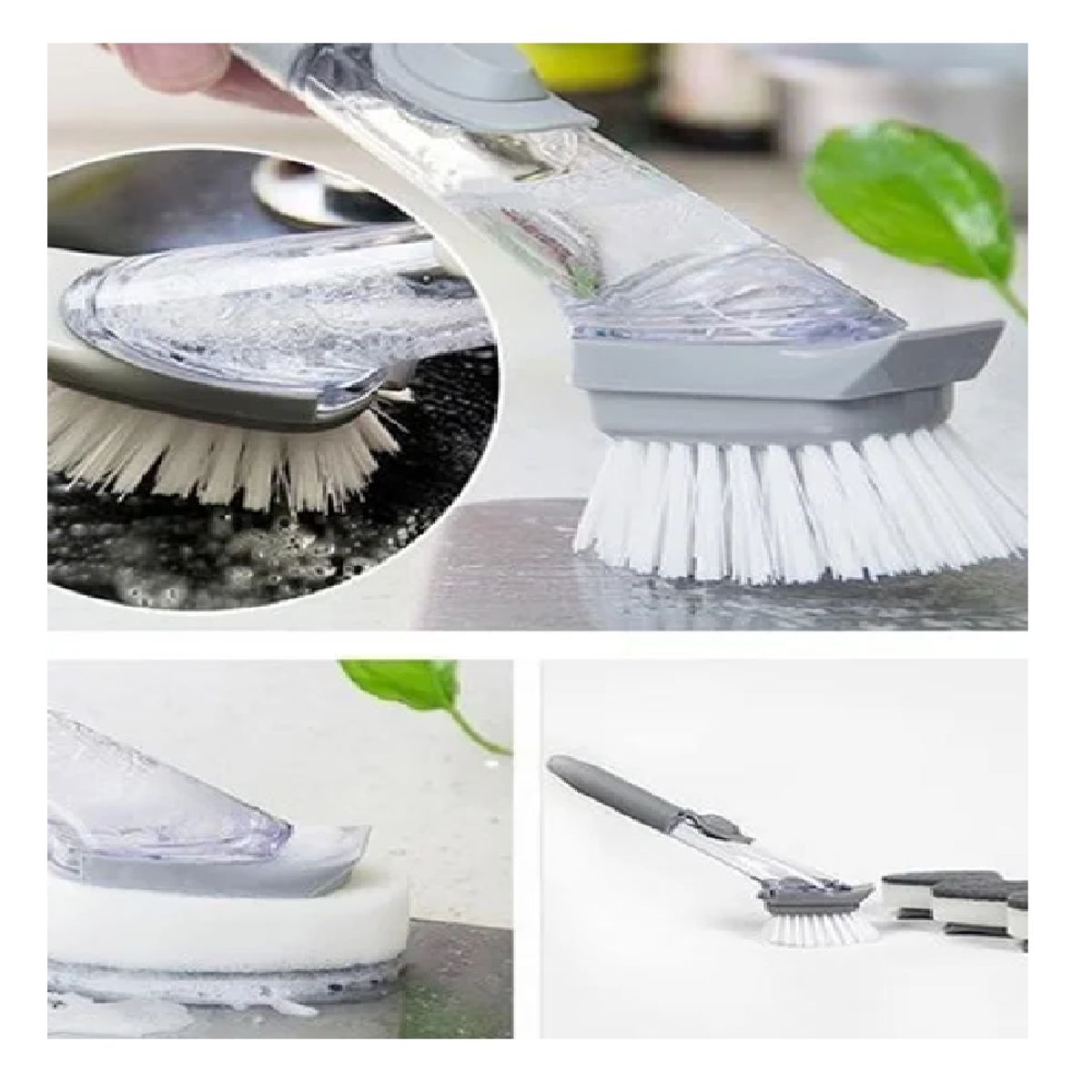 UNIVERSAL - Cepillo lavaloza dispensador de detergente