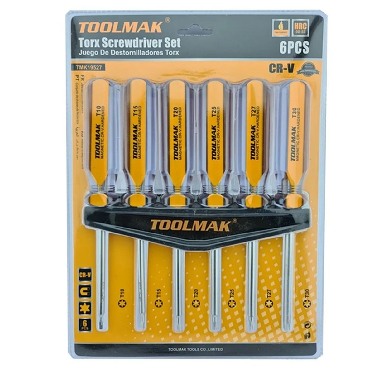 GENERICO - Kit Juego De Destornilladores Torx Estrella 6 Piezas Toolmak