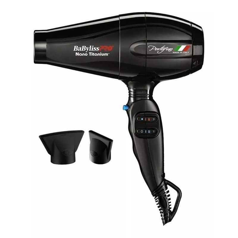 BABYLISS PRO - Secador de pelo BaBylissPRO Nano Titanium Portofino 6600 Negro