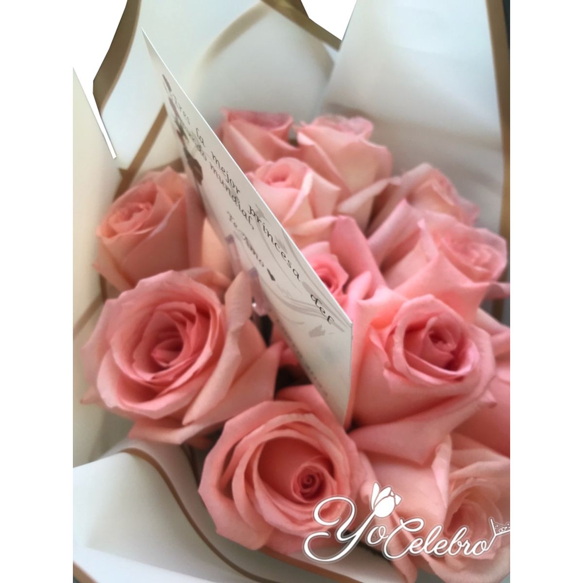 GENERICO - Ramo de 12 Rosas Rosadas (Flores Naturales)