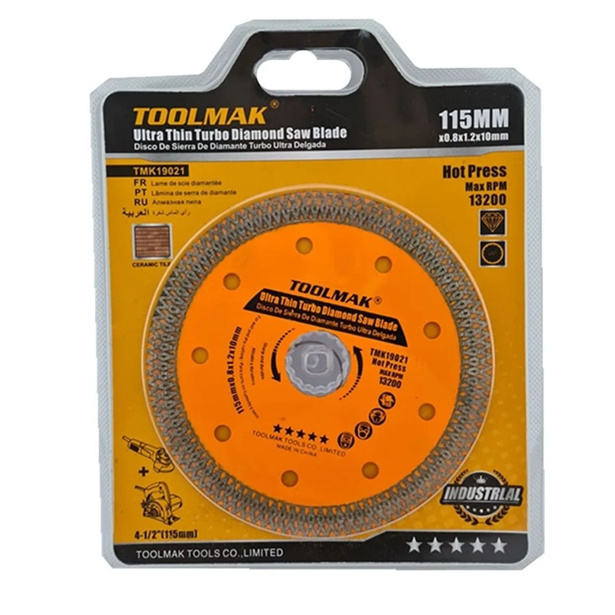 GENERICO - Disco Hoja Sierra De Diamante Turbo 4 1/2 Pulgadas Toolmak