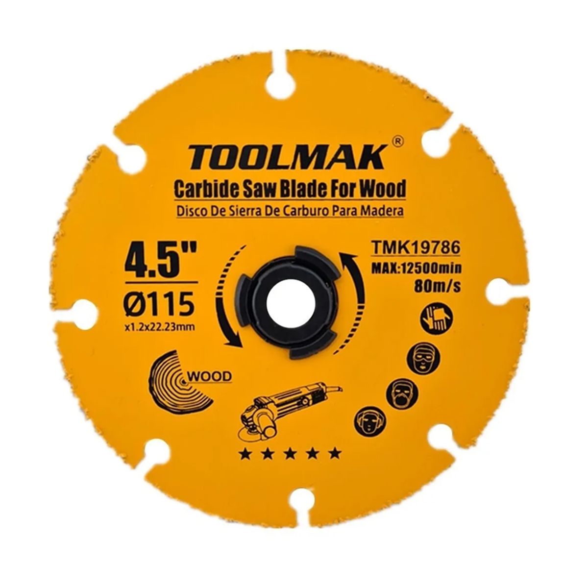GENERICO - Disco De Corte Para Esmeril 115mm Multiuso Toolmak Tmk19786