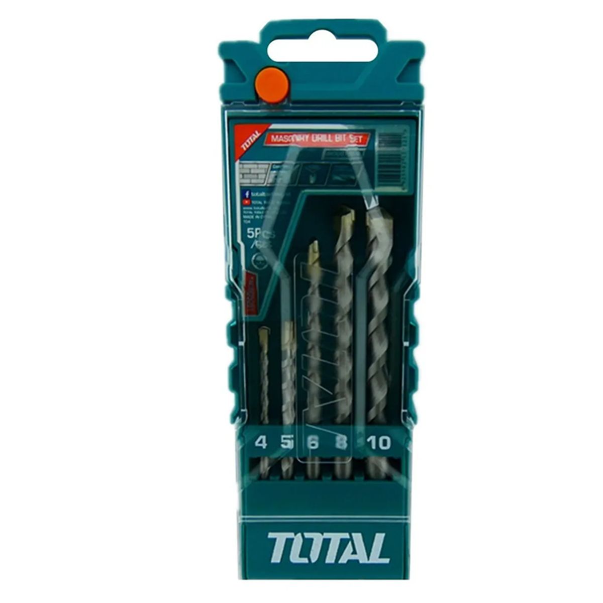 TOTAL TOOLS - Kit Set Juego Brocas Para Concreto 5 Piezas