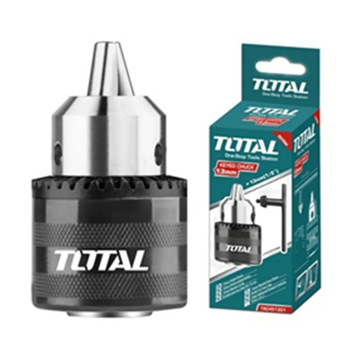 TOTAL TOOLS - Mandril Taladro 13mm  Llave 12 Adaptador Sds Plus Total