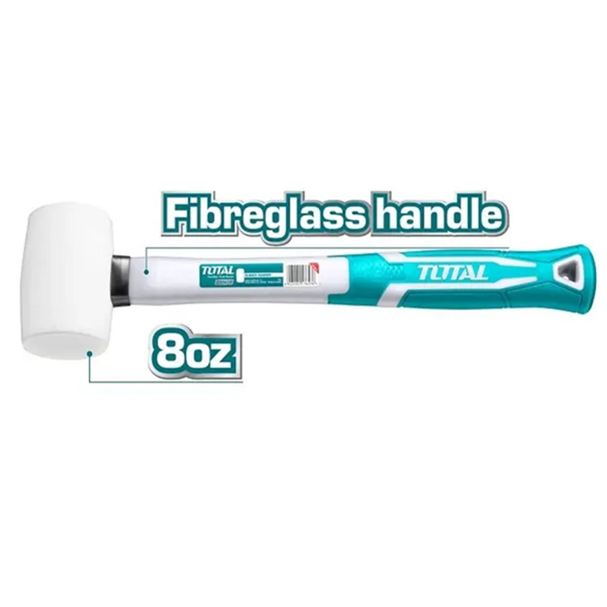 TOTAL TOOLS - Combo Martillo Mazo De Goma 8oz Total Tht76836