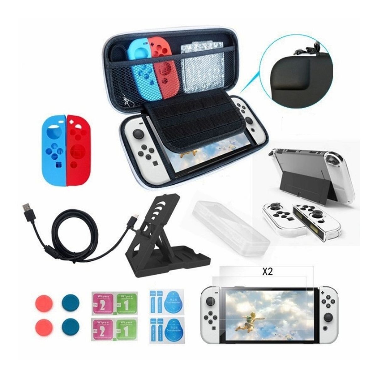 ZG STORE - Estuche Protector Para Nintendo Switch Oled Pack Protector Completo
