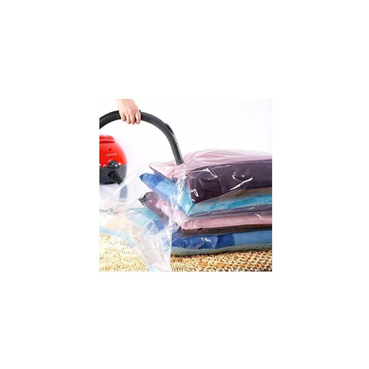 GENERICO - Pack 12 Bolsas Al Vacio Comprimir Ropa Ahorra Espacio 80 x 110