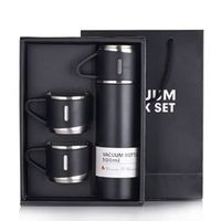 Termo Vaso Térmico Acero Inoxidable - 500ml + 2 Tazas Tapa