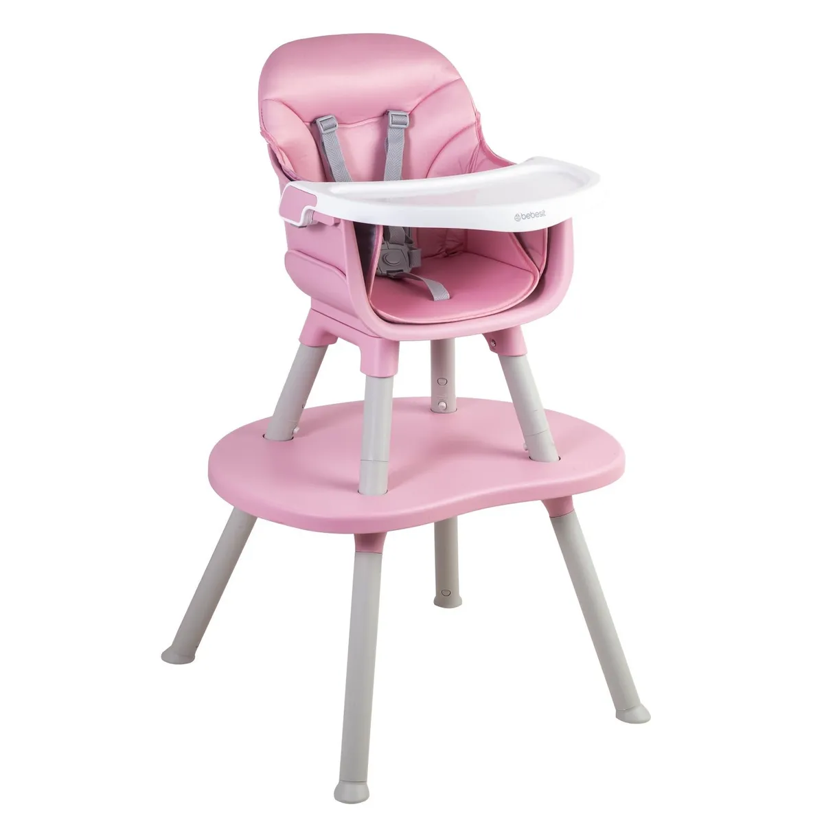 BEBESIT - Silla de Comer Baby Desk 4 en1 Rosa Bebesit