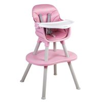 Silla de Comer Baby Desk 4 en1 Rosa