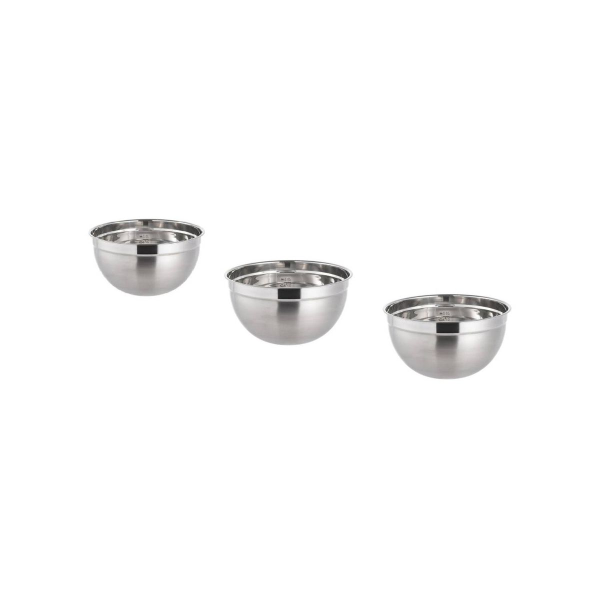 GENERICO - Pack 3 Bowls Acero Inoxidable Repostería Cocina Ensaladas