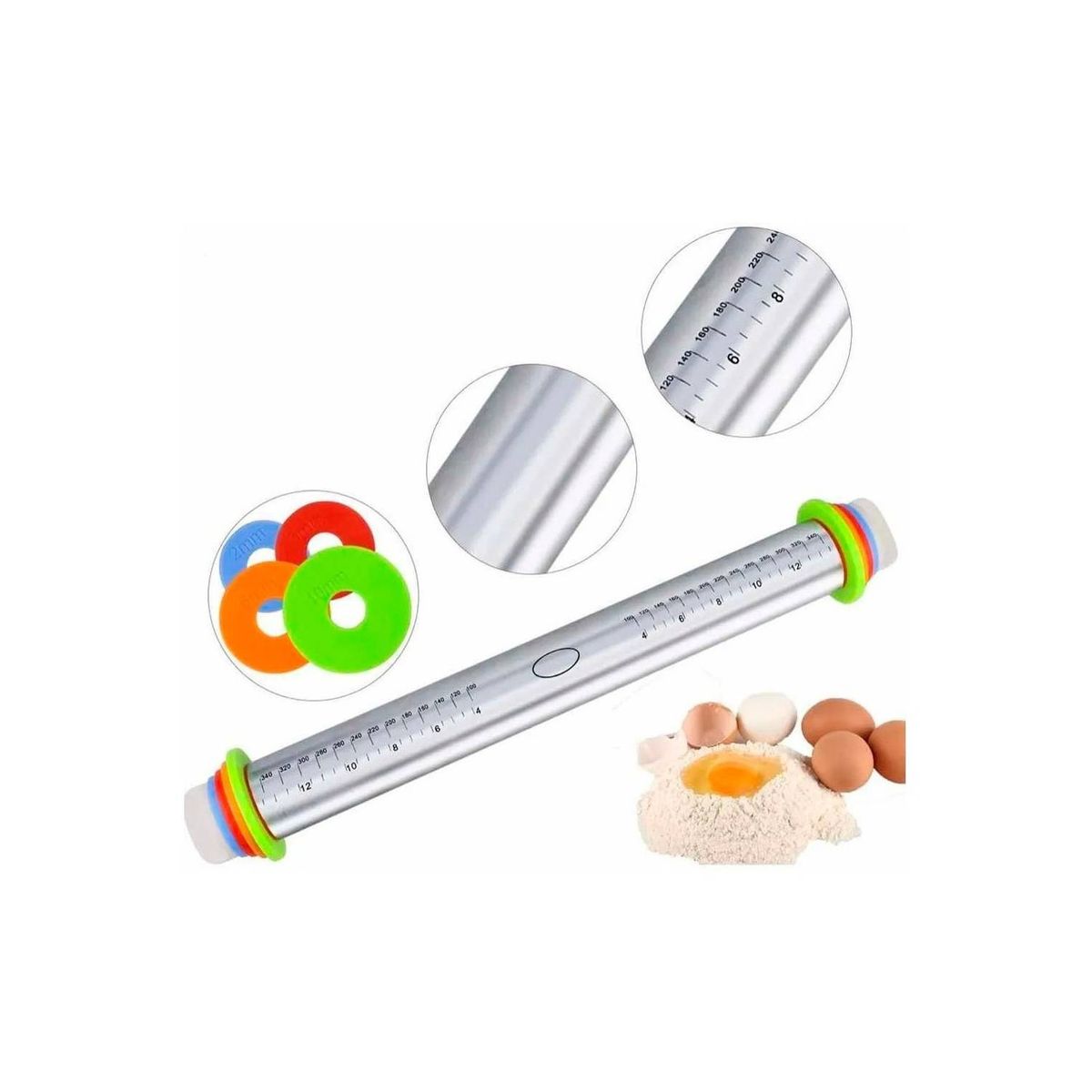 GENERICO - Uslero Regulable De Acero Inoxidable Para Repostería 35 Cm