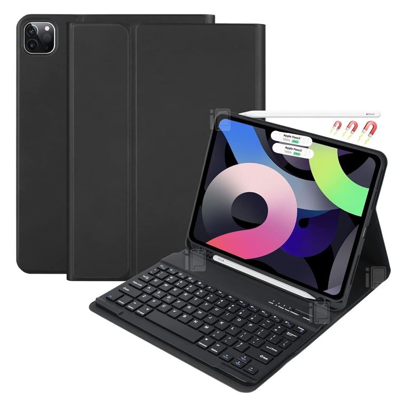 GENERICO - Funda Con Teclado Para iPad Pro 11 1ª/2 ª/3/4ª Color Rosado Español - Negro