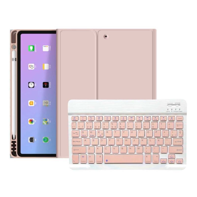 GENERICO - Funda Teclado iPad Pro 11 (M2) Español Color Rosado