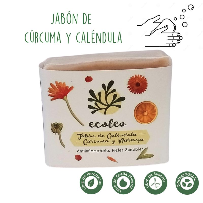 ECOLEO - Jabón de Cúrcuma y Caléndula