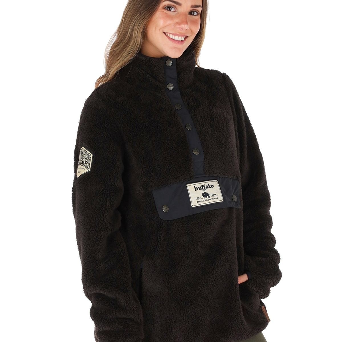 BUFFALO CHILE - Chaqueta Indigo Negro Mujer