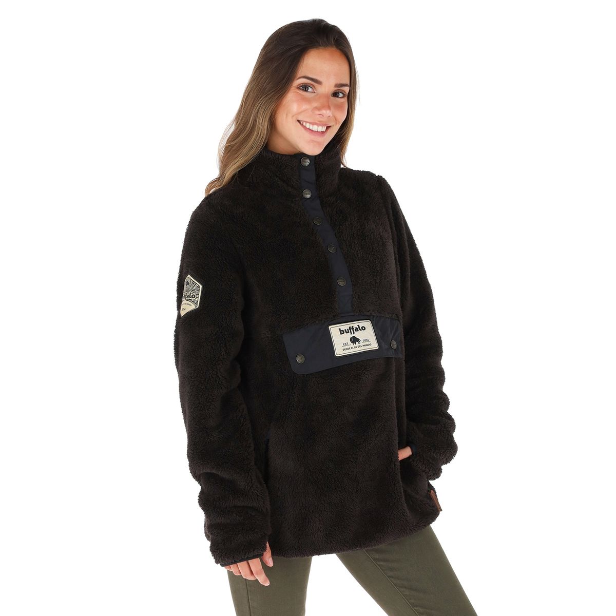 BUFFALO CHILE - Chaqueta Indigo Negro Mujer