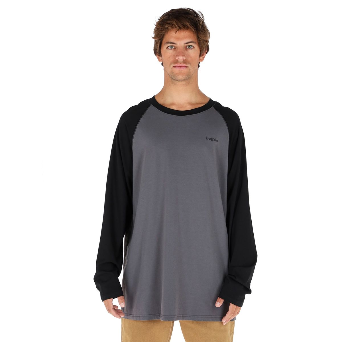 BUFFALO CHILE - Polera Manga Larga Dubia Gris Hombre