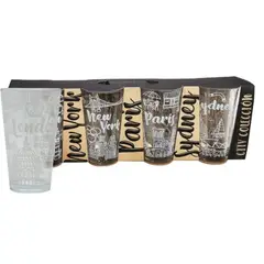 GLASSO - SET 4 VASOS CITY COLLECTION