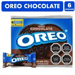 OREO - Chocolate - Galletas Especial Colación (Pack Con 6 Uni)